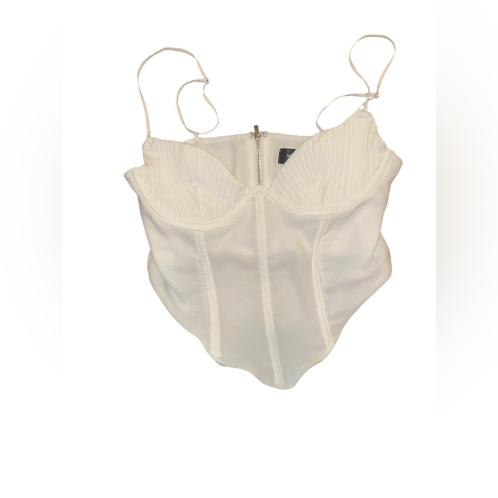White fox Corset Top